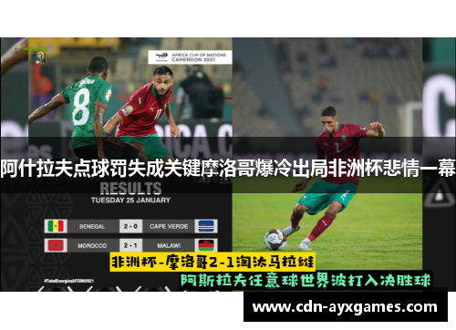 阿什拉夫点球罚失成关键摩洛哥爆冷出局非洲杯悲情一幕